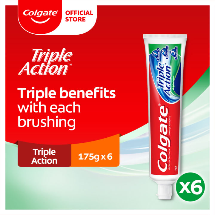 COLGATE TRIPLE ACTION TOOTHPASTE VALUE PACK 175G X 2