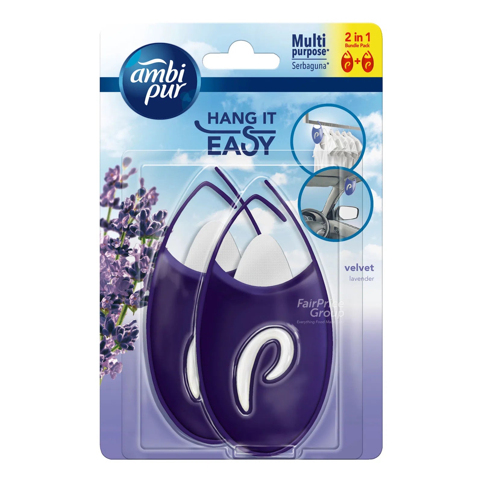 AMBI PUR MINI FRESH VELVET LAVENDER 4.5ML X 2