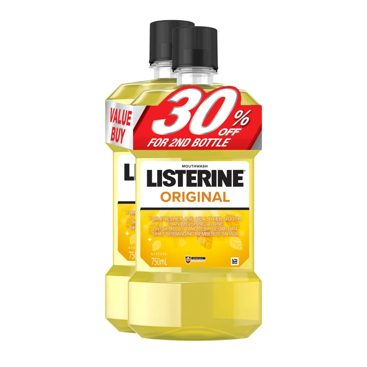 LISTERINE MOUTHWASH ORIGINAL PACK OF 2