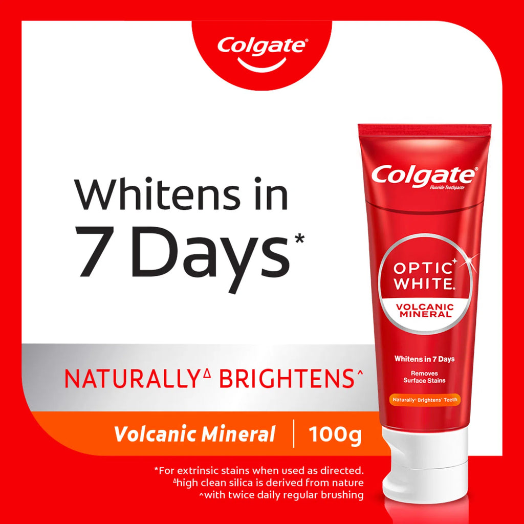 COLGATE OPTIC WHITE VOLCANIC MINERAL WHITENING TOOTHPASTE 100G