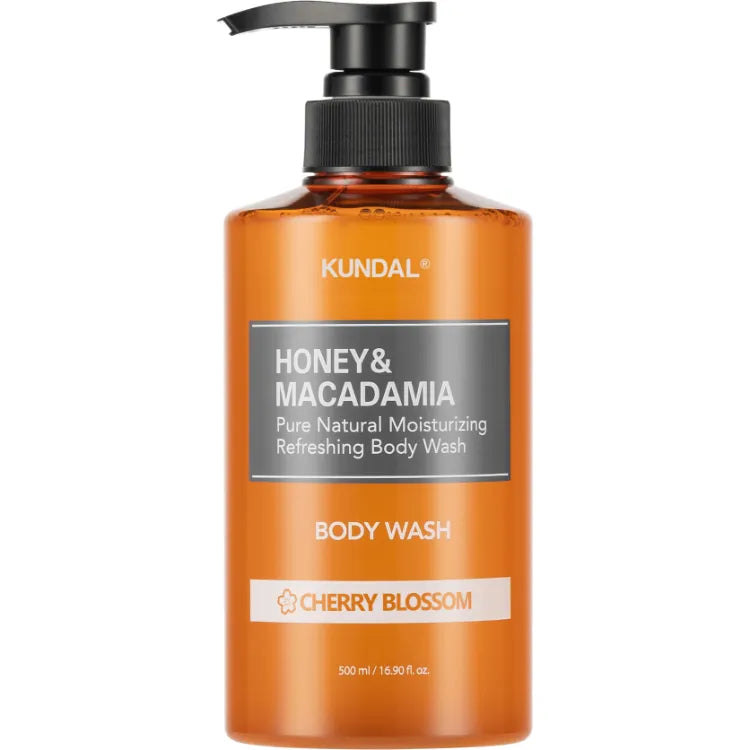 KUNDAL HONEY AND MACADAMIA BODYWASH CHERRY BLOSSOM 500ML