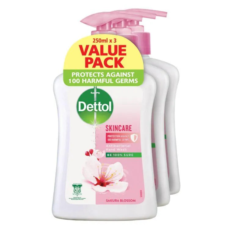 DETTOL ANTIBACTERIAL HANDWASH SKINCARE VALUE PACK 250ML X 3