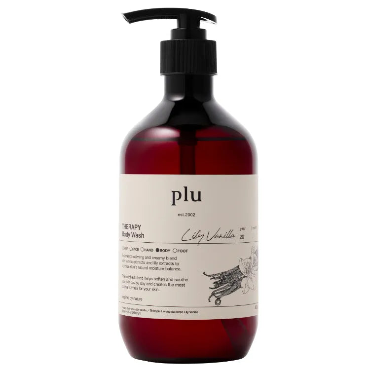 PLU THERAPY BODY WASH LILY VANILLA 500G
