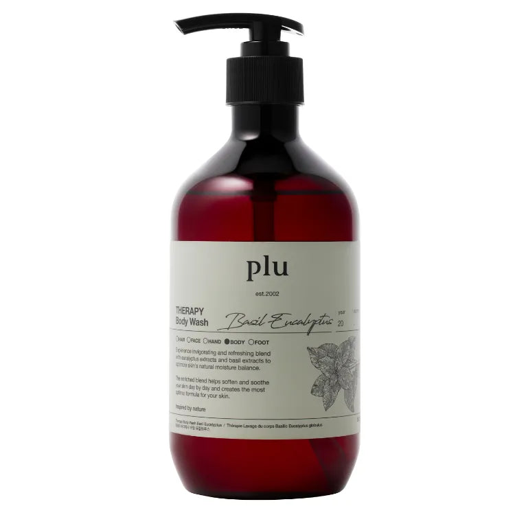 PLU THERAPY BODY WASH BASIL EUCALYPTUS 500G