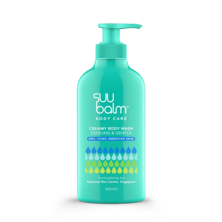 SUU BALM DUAL COOLING AND MOISTURISING CREAM BODYWASH 420ML