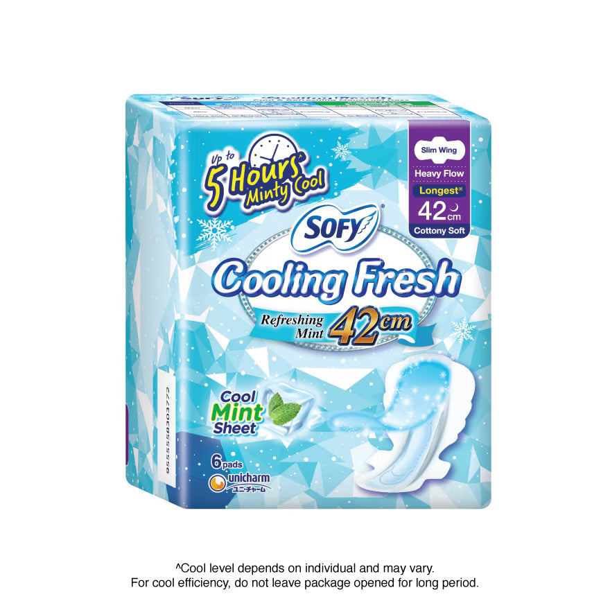 SOFY COOLING FRESH NIGHT SLIM WING 42CM 6S