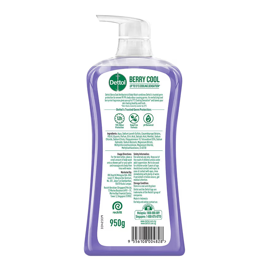DETTOL ANTIBACTERIAL BERRY COOL BODYWASH