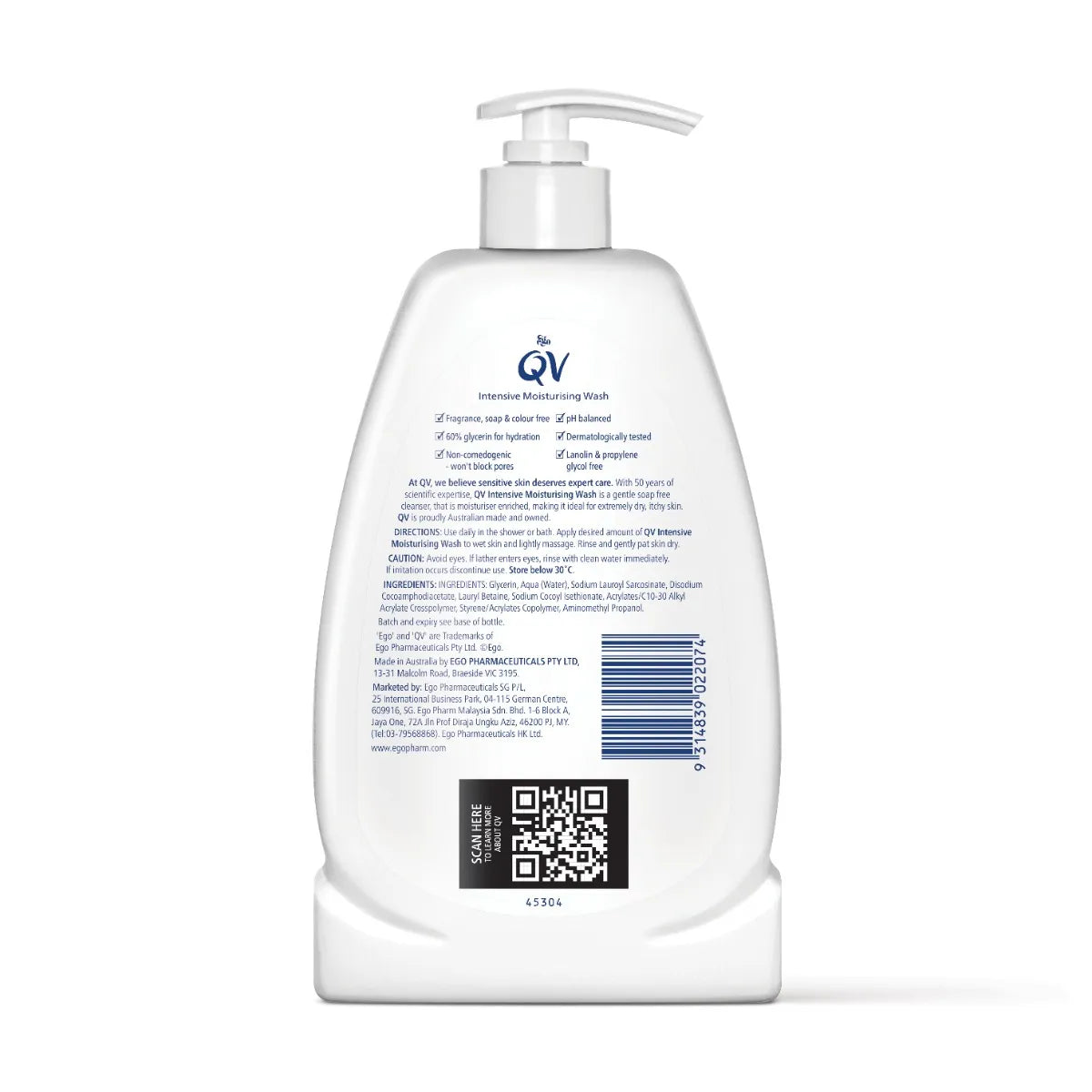 QV INTENSIVE MOISTURISING WASH 500G