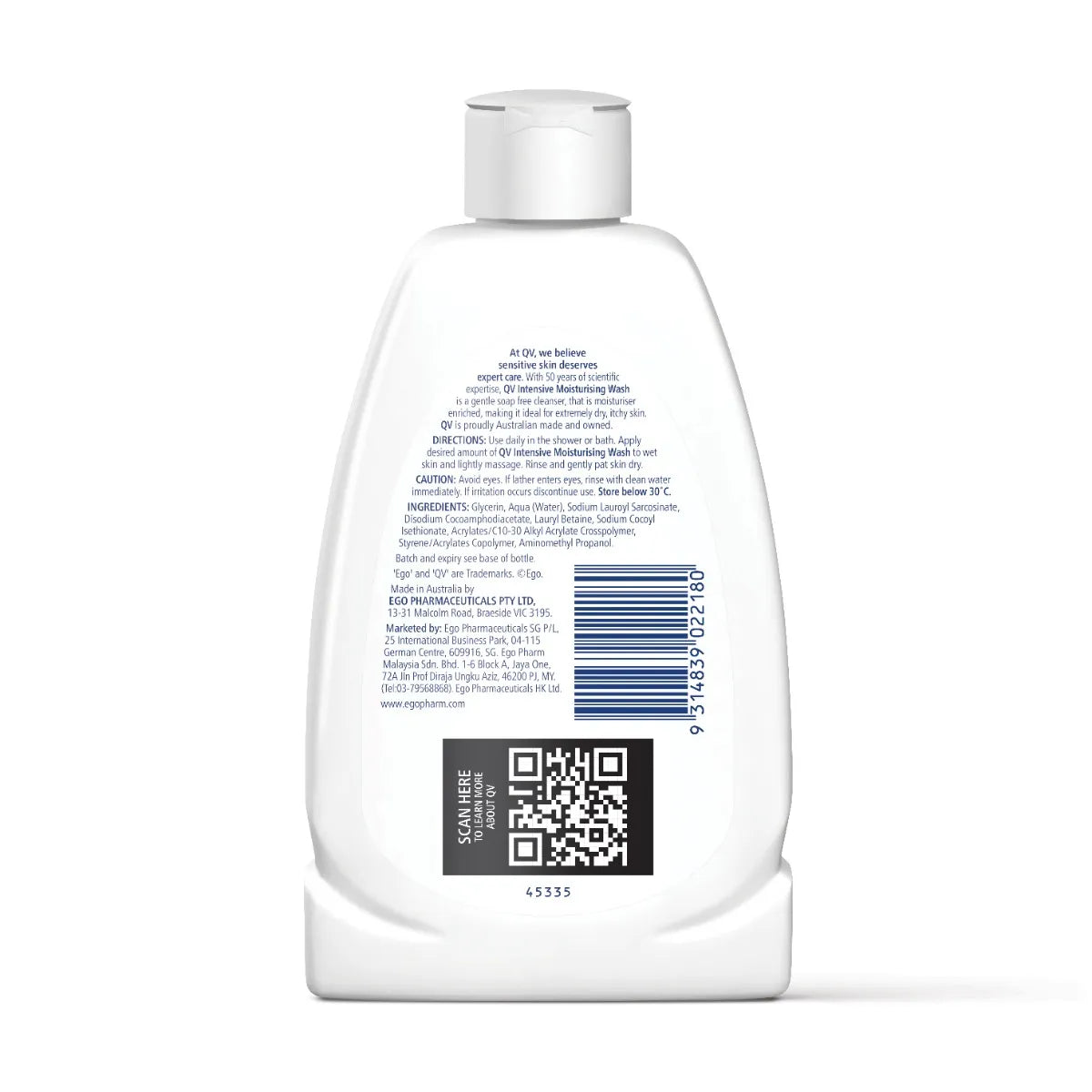QV INTENSIVE MOISTURISING WASH 250G