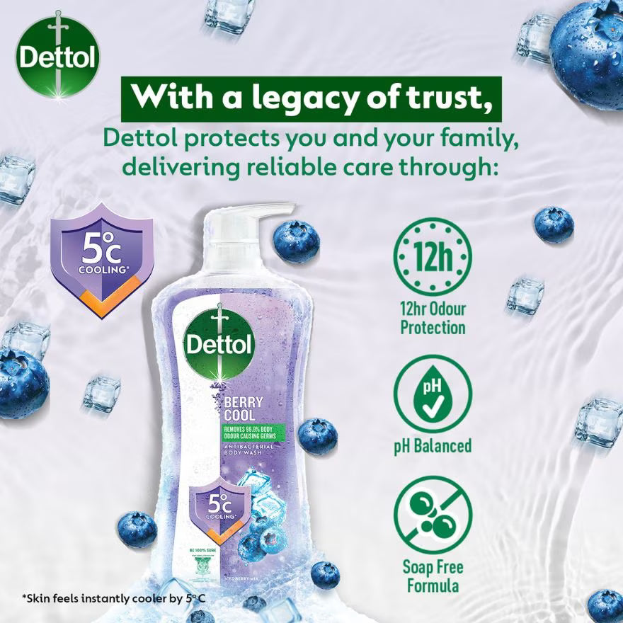 DETTOL ANTIBACTERIAL BERRY COOL BODYWASH