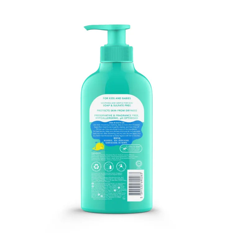 SUU BALM KIDS DUAL SOOTHING & MOISTURISING HEAD-TO-TOE WASH 420ML