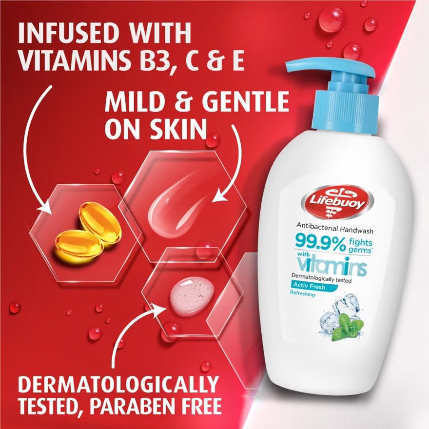 LIFEBUOY ANTIBACTERIAL HANDWASH ACTIV FRESH 200ML