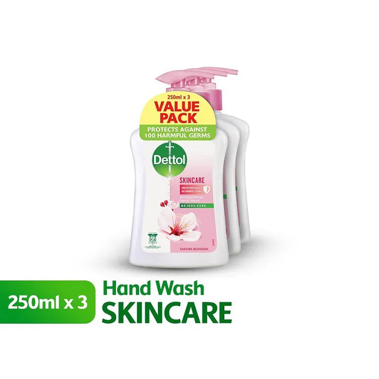 DETTOL ANTIBACTERIAL HANDWASH SKINCARE VALUE PACK 250ML X 3