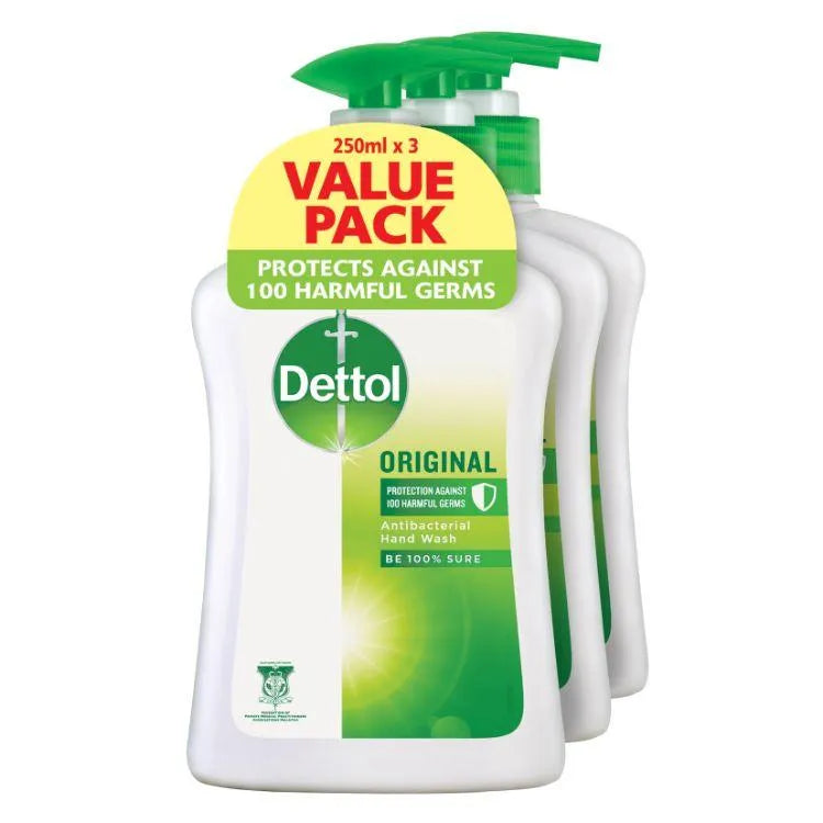 DETTOL ANTIBACTERIAL HANDWASH ORIGINAL VALUE PACK 250ML X 3