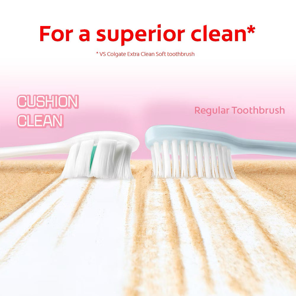 COLGATE CUSHION CLEAN SUPER DENSE FLUFFY TOOTHBRUSH VALUEPACK 2S (SOFT)