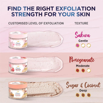 DOVE BODY SCRUB POMEGRANATE 280GRAM