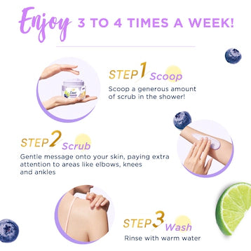 DOVE BODY SCRUB BLUEBERRY & LIME 280GRAM