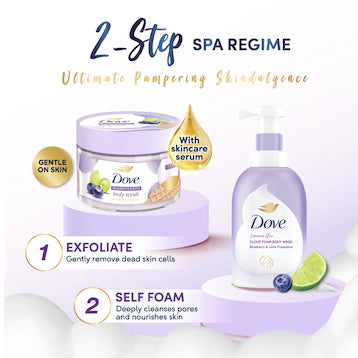DOVE BODY SCRUB BLUEBERRY & LIME 280GRAM