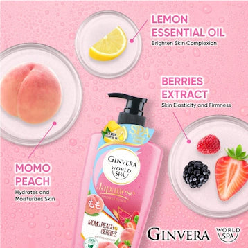 GINVERA SPA SHOWER SCRUB MOMO PEACH BERRIES 750G