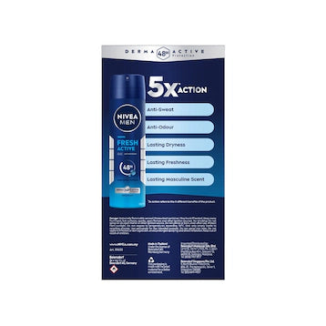 NIVEA FOR MEN DEODORANT FRESH SPRAY TWIN PACK 2X150ML