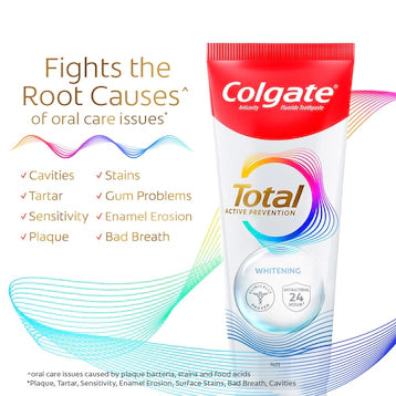 COLGATE TOTAL WHITENING TOOTHPASTE 2X150G
