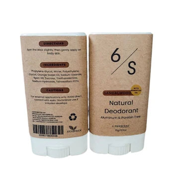 6 PERSCENT SANDALWOOD NATURAL DEODORANT 15G