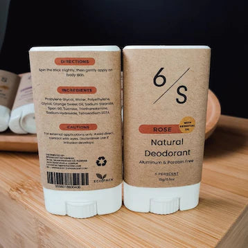 6 PERSCENT ROSE NATURAL DEODORANT 15G