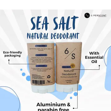 6 PERSCENT SEA SALT NATURAL DEODORANT 15G