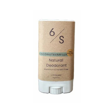6 PERSCENT COCONUT & VANILLA NATURAL DEODORANT 15G