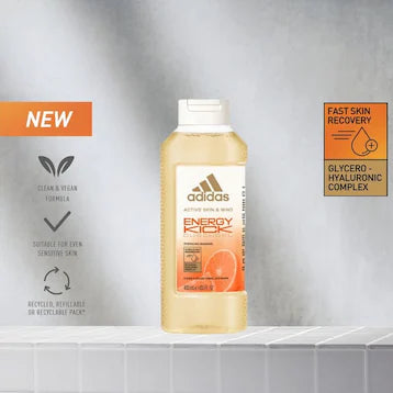 ADIDAS ACTIVE SKIN & MIND ENERGY KICK SHOWER GEL 400ML