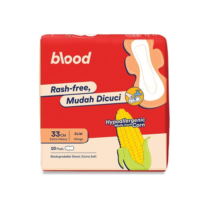 BLOOD MUDAH DICUCI SLIM CORN PAD HEAVY WINGS 33CM 10S