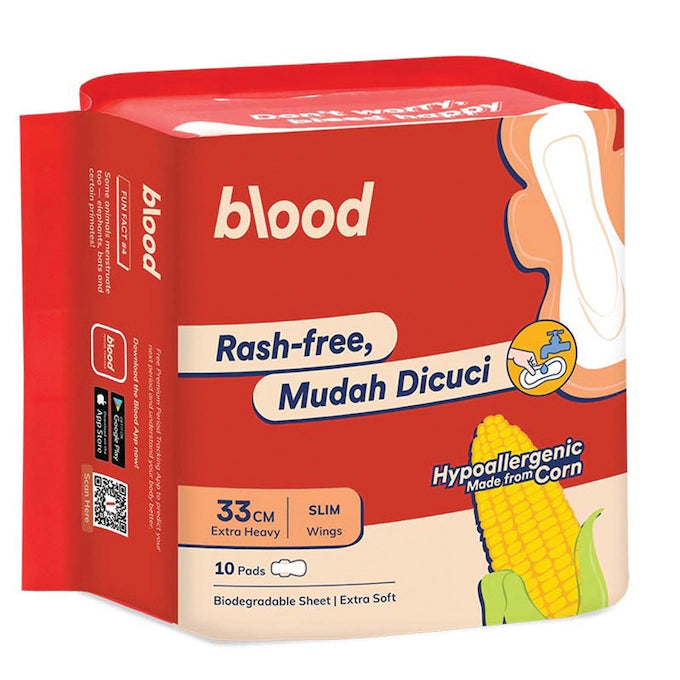 BLOOD MUDAH DICUCI SLIM CORN PAD HEAVY WINGS 33CM 10S