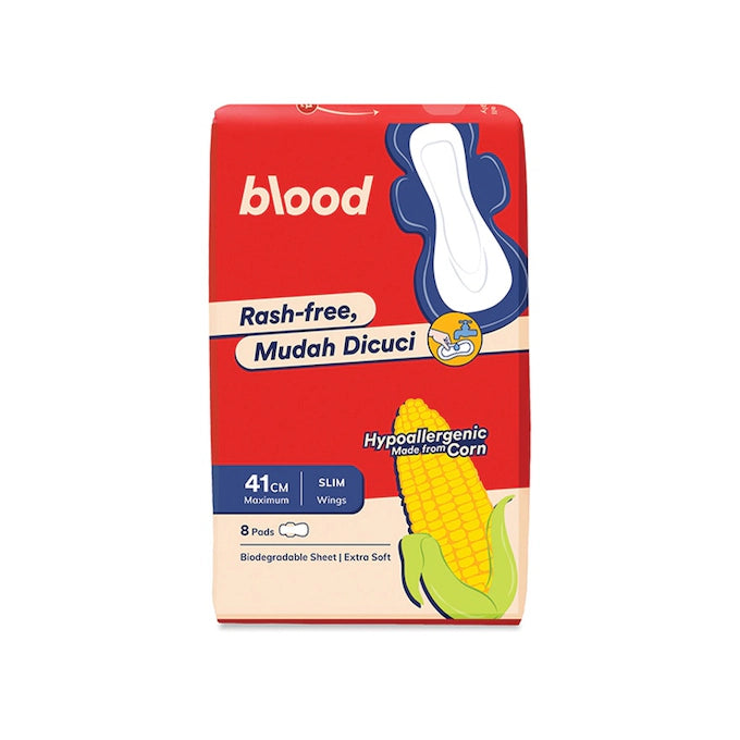 BLOOD MUDAH DICUCI SLIM CORN PAD MAXIMUM WINGS 41CM 8S
