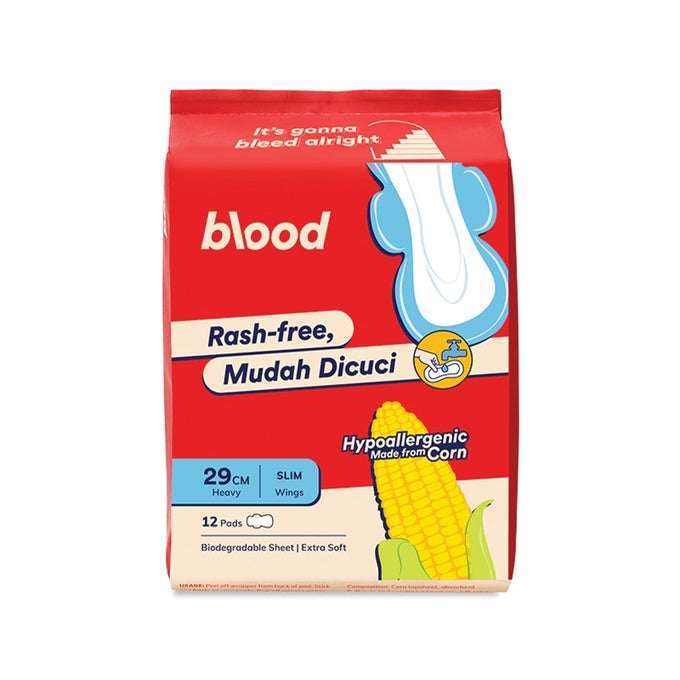 BLOOD MUDAH DICUCI SLIM CORN PAD HEAVY WINGS 29CM 12S