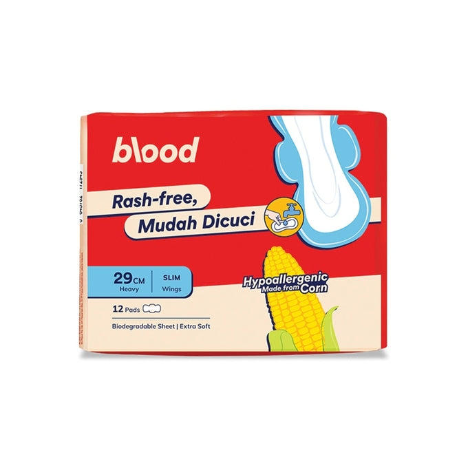 BLOOD MUDAH DICUCI SLIM CORN PAD HEAVY WINGS 29CM 12S