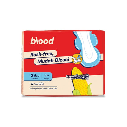 BLOOD MUDAH DICUCI SLIM CORN PAD HEAVY WINGS 29CM 12S