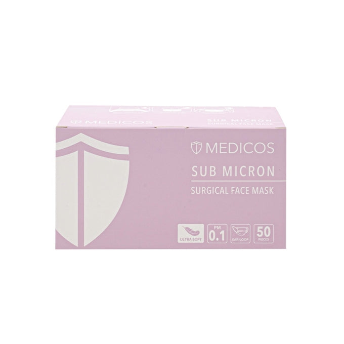 MEDICOS 4 PLY LUMI SERIES SURGICAL FACE MASK PURPLE 50'S