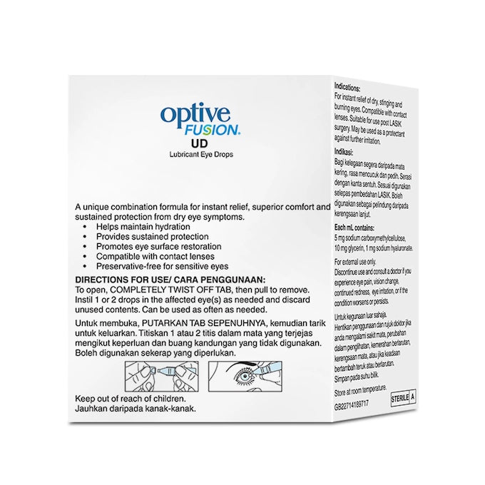 ALLERGAN OPTIVE FUSION UD LUBRICANT EYE DROP 30X0.4ML