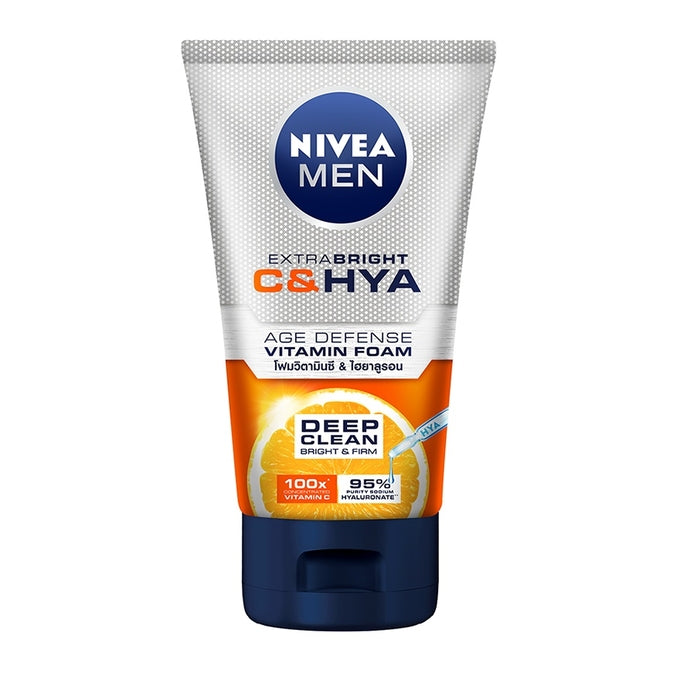NIVEA FOR MEN EXTRA BRIGHT C&HYA AGE DEFENSE VITAMIN FOAM 100G
