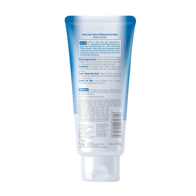 HADA LABO HYDRA & WHITENING FACE WASH 100G