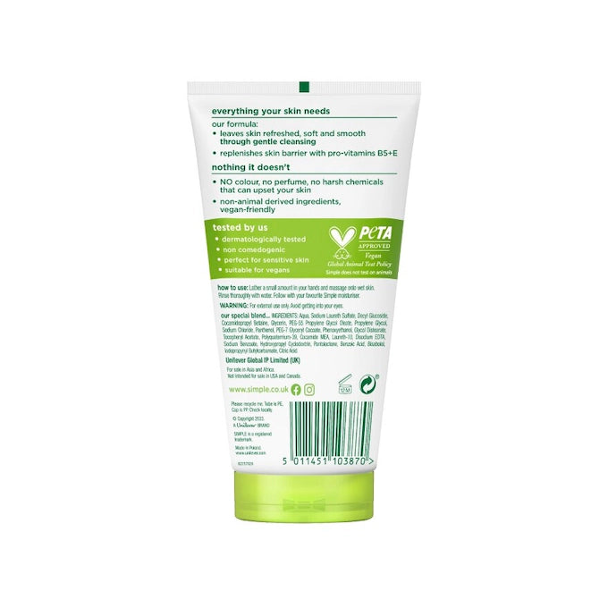 SIMPLE KIND TO SKIN MOISTURISING FOAMING WASH 150ML