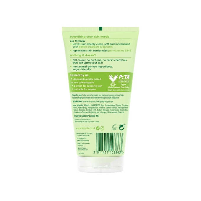 SIMPLE KIND TO SKIN REFRESHING FACIAL WASH GEL 150ML
