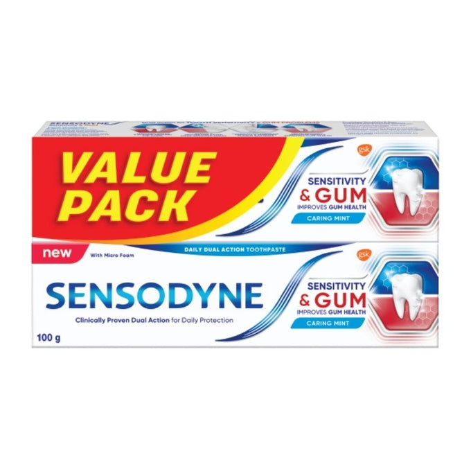 SENSODYNE SENSITIVITY & GUM ORIGINAL SENSITIVE TOOTHPASTE 100GX2