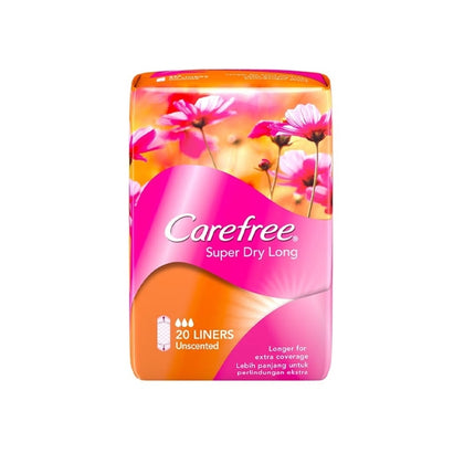 CAREFREE SUPER DRY LONG UNSCENTED 20'S
