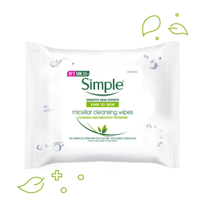 SIMPLE MICELLAR CLEANSING WIPES 25'S