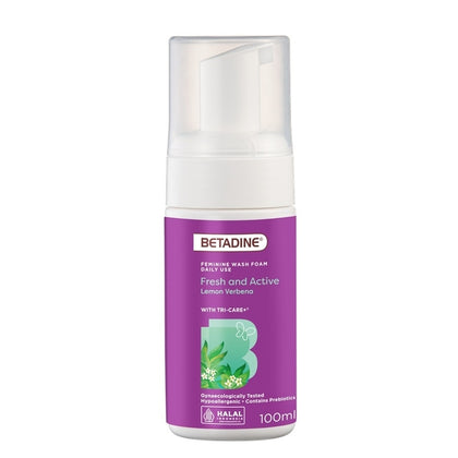 BETADINE FEMININE WASH FOAM - LEMON VERBENA DAILY USE 100ML