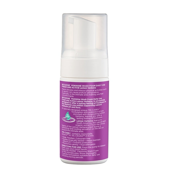 BETADINE FEMININE WASH FOAM - LEMON VERBENA DAILY USE 100ML