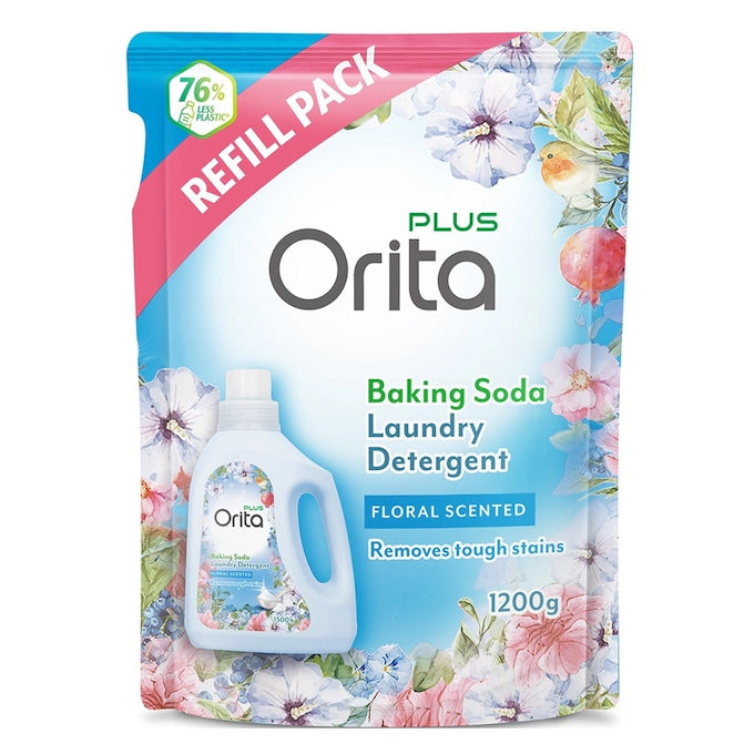 ORITA BAKING SODA LAUNDRY DETERGENT REFILL PACK 1200G