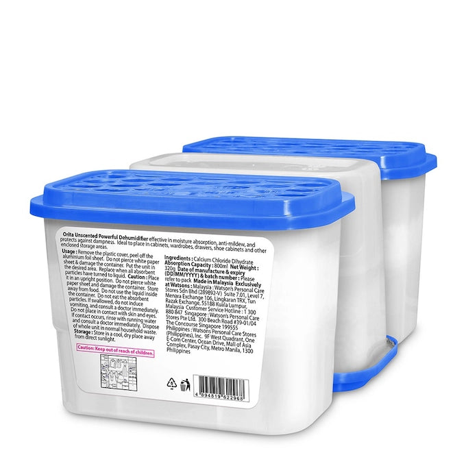 ORITA UNSCENTED DEHUMIDIFIER 3X800ML