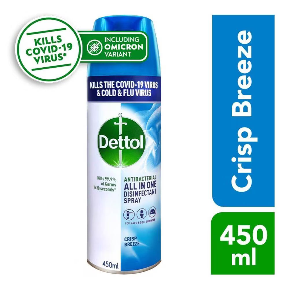 DETTOL DISINFECTANT SPRAY CRISP BREEZE 450ML